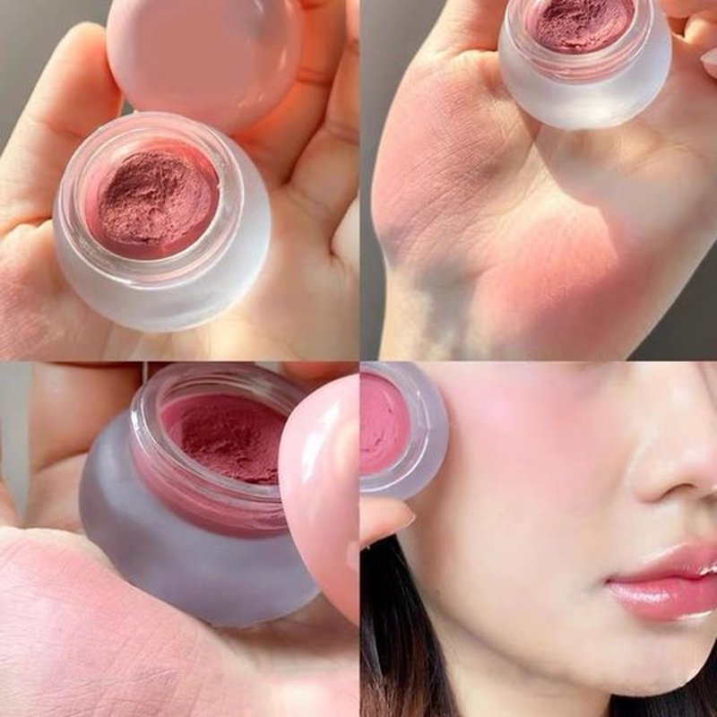 Korean Pudding Pot Blush,Korean Pudding Pot Lip,Korean Pudding Pot Makeup,Blurring Pudding Pot Lip,Blurry Pudding Pot for Lip&Cheek,Blurring Makeup Blush,Long-Lasting Buildable (2*#03)