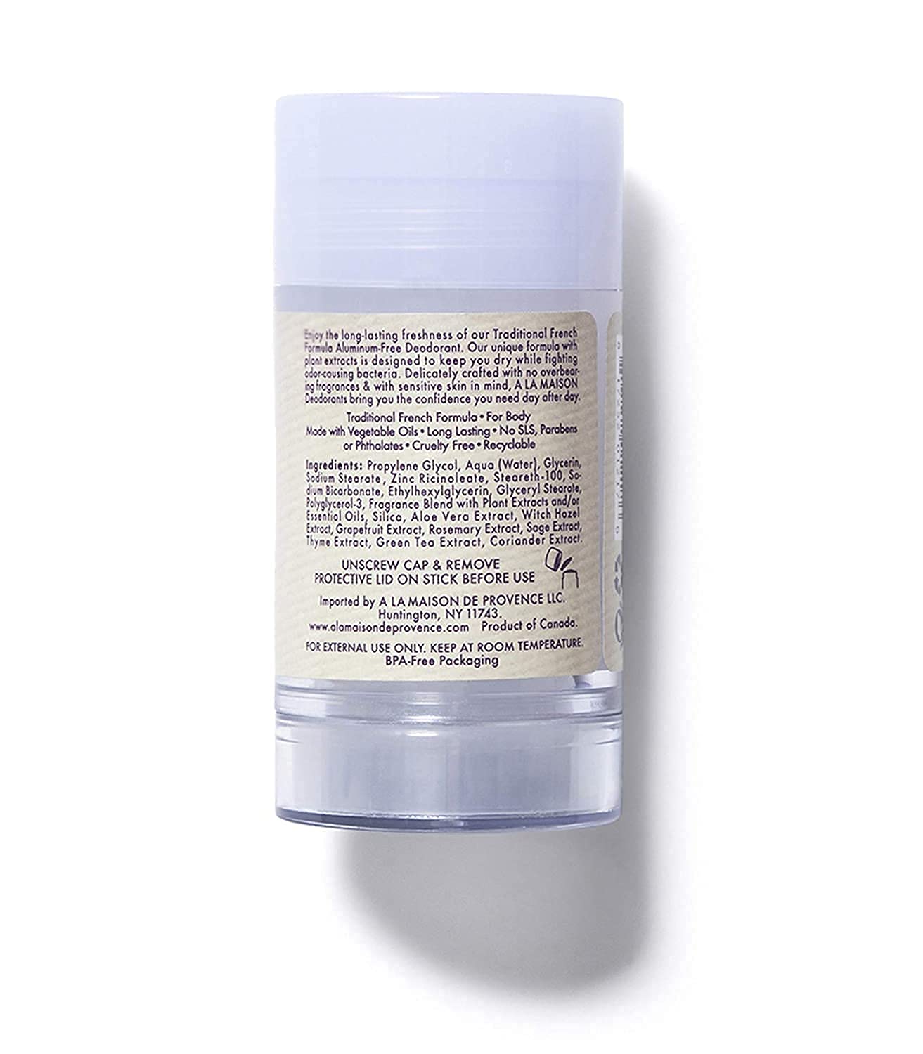 A La Maison Fresh Sea Salt Aluminum Free Deodorant for Women and Men - Natural Deodorant (3 Stick Bulk Pack)