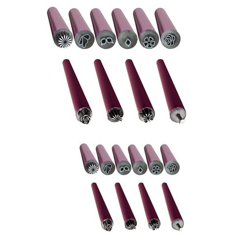 Nail Art Stamp Pen Set, Nail Art Stamping Pen, Nail Stamp, Nail Art Pens for Flower and Design, Stainless Steel Nail Stamp Pen, Portable Versatile Nails Art Stamp Pen for Intricate Patterns (20 pcs)