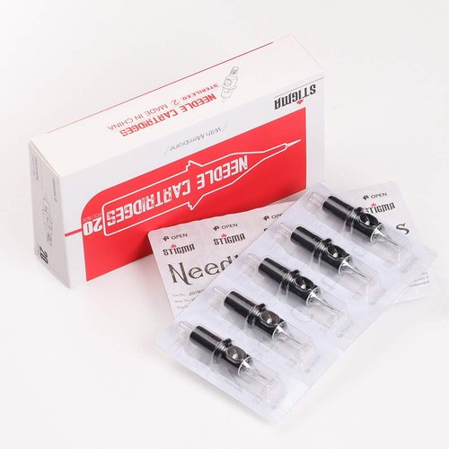 STIGMA #12(9RS) Standard Disposable Tattoo Needle Cartridges with Membrane Safety Cartridges for Tattoo Artists Round Shader 20Pcs Standard Pack EN05-20-1209RS