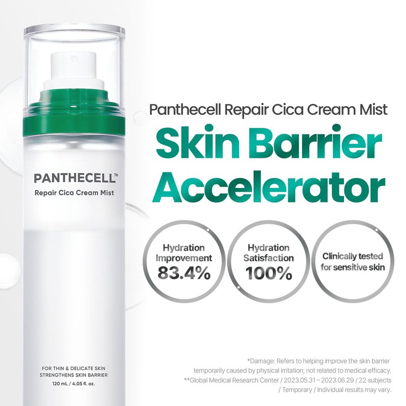 BIOHEAL Panthecell Repair Cica Cream Mist - Hydrating Toner Spray for Sensitive Skin | 4.05 fl oz