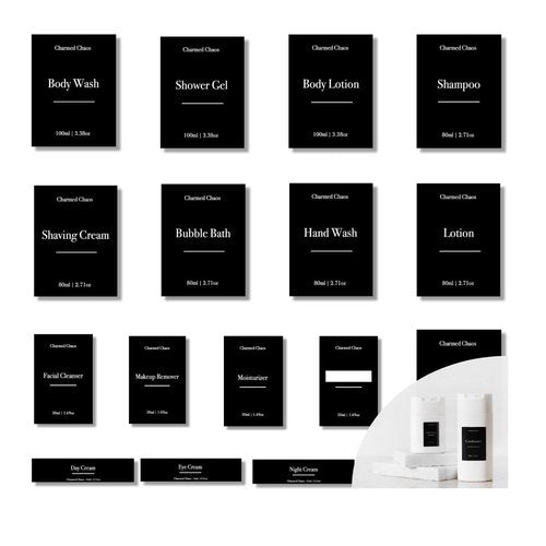 Travel Toiletries Bottles, Travel Shampoo and Conditioner Bottles, Travel Bottles Leak Proof, TSA Approved BPA Free Refillable Squeezable Travel Liquid Containers Set Minimalist Style (Cream)