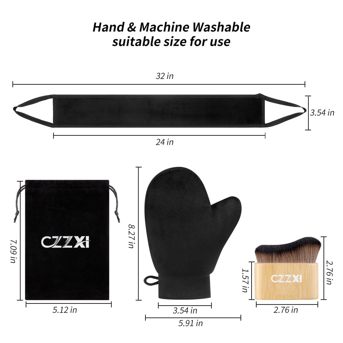 CZZXI Tanning Mitt, Body Brush & Back Tanner Applicator Kit