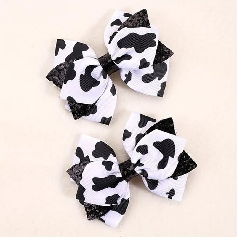 12Pcs 4" Hair Bows Clips Grosgrain Ribbon Alligator Clips Hair Bows Barrettes Hair Accessories for Girls Kids Teens Children Toddler Glitter Girls Hair Bows
