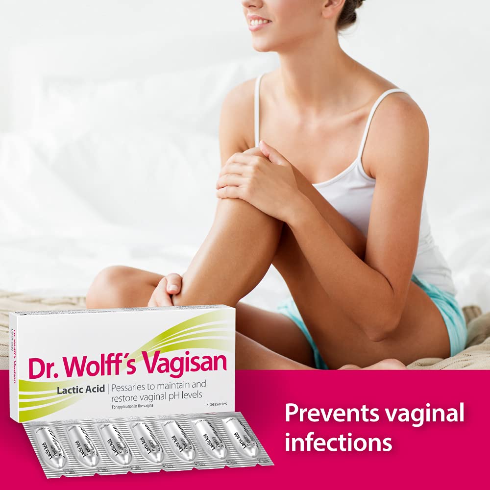 Dr. Wolff`s Vagisan Lactic Acid Helps to Prevent Vaginal Infection | Daily Vaginal Health and Intimate Hygiene | Also During Pregnancy and Breastfeeding | 2X 7pcs