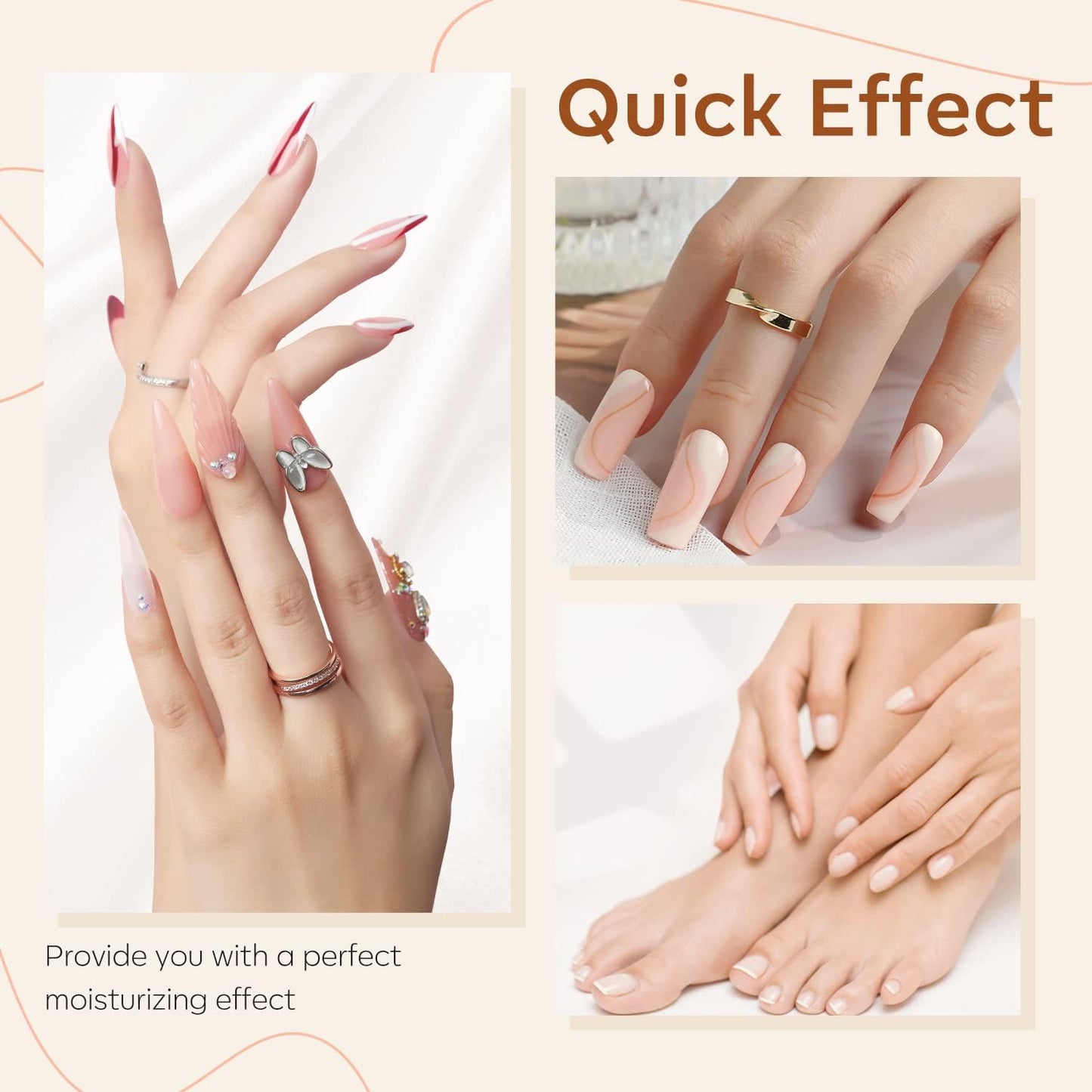 modelones Cuticle Cream, Ultra-Hydrating Nail Care for Damaged Nails Organic Jojoba Oil Vitamin E, Cuticle Softener Non-greasy Dry Cracked Cuticles 15ML