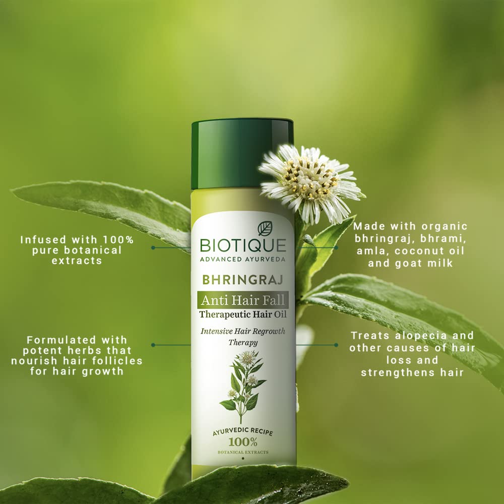 Biotique Botanicals Bhringraj Hair Growth ThERApeutic Oil, 4.06-Fluid Ounce