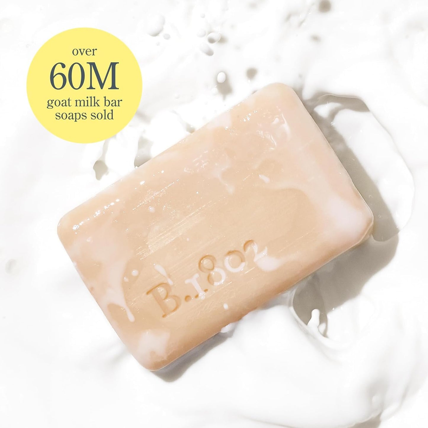 Beekman 1802 Coconut Cream 3-Pack Palm-Sized Bar Soap Set - Scented - 3.5 oz - Cleanses, Nourishes & Hydrates - Certified Microbiome Friendly - No Irritation - Good for Sensitive Skin