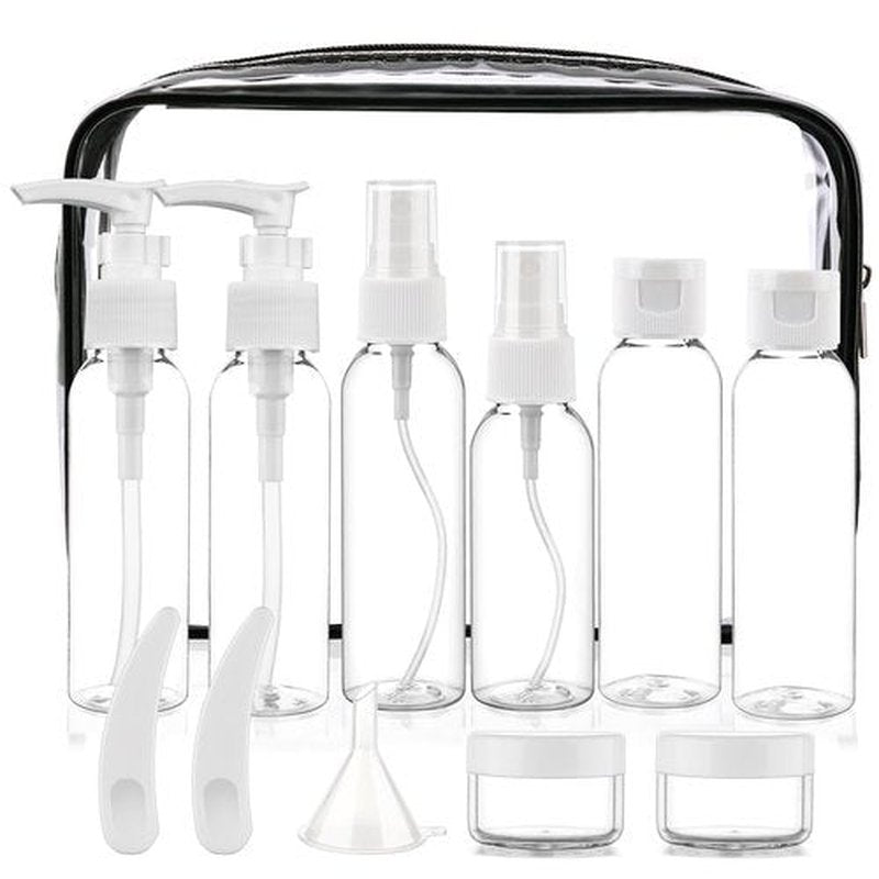Cosywell Travel Size Bottles for Toiletries 13 Pack 2oz TSA Approved Toiletry Bottles Leak Proof Travel Kit for Women Shampoo Lotion Skincare Cosmetic Container Travel Essentials(White)