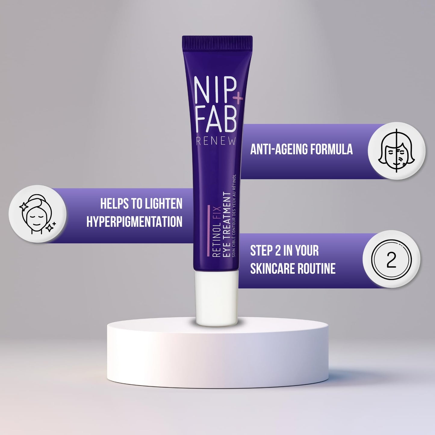 Nip+Fab Retinol Fix Eye Treatment Cream 15 ml | Encapsulated Pure Retinol | De-puffs, Firms and Tackles Dark Circles | Vitamin C | Help Smooth Fine Lines | Ceramides and Hyaluronic Acid