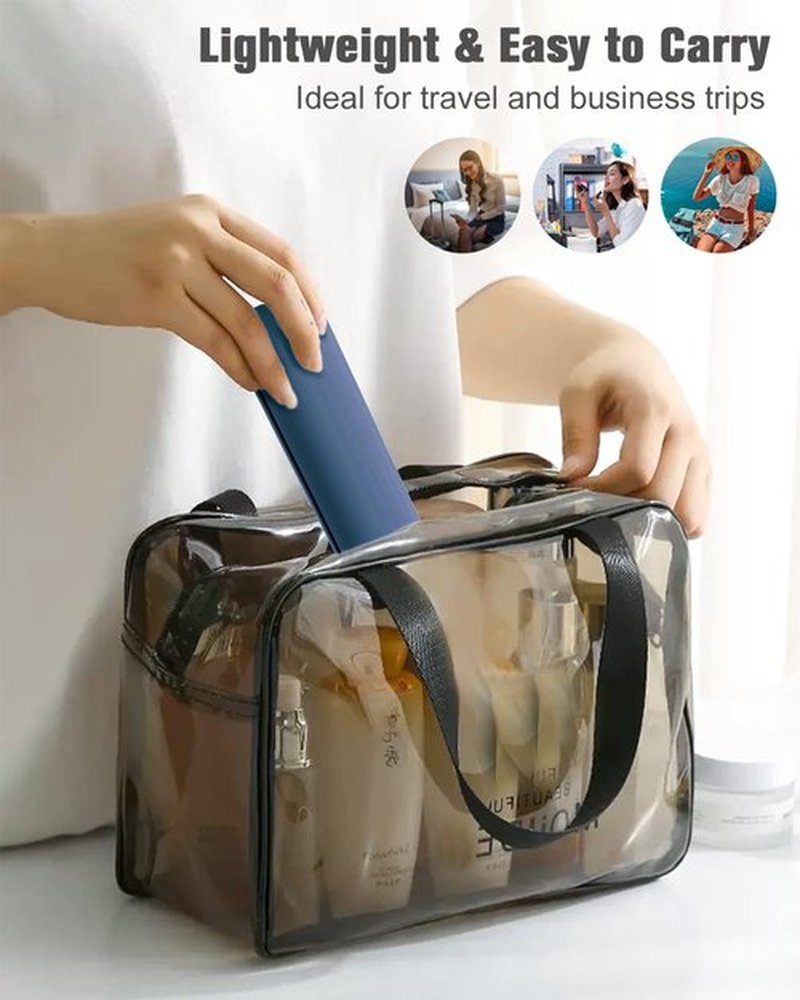 FERYES Makeup Brush Holder, Magnetic Anti-fall Out Silicon Portable Cosmetic Face Brushes Holder, Soft and Sleek Makeup Tools Organizer for Travel- Blue