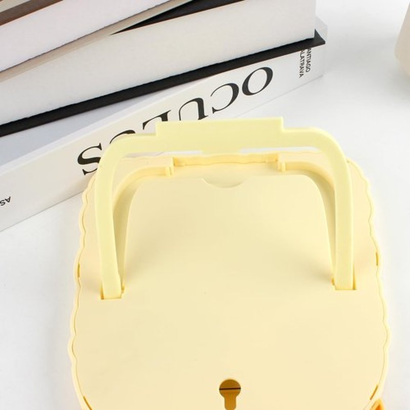 TBWHL Cute Desk Mirror Cartoon Cat Mirror for Desk, Desktop Mirror with Stand for Girls, Kids, Hanging Mirror for Bedroom, Bathroom