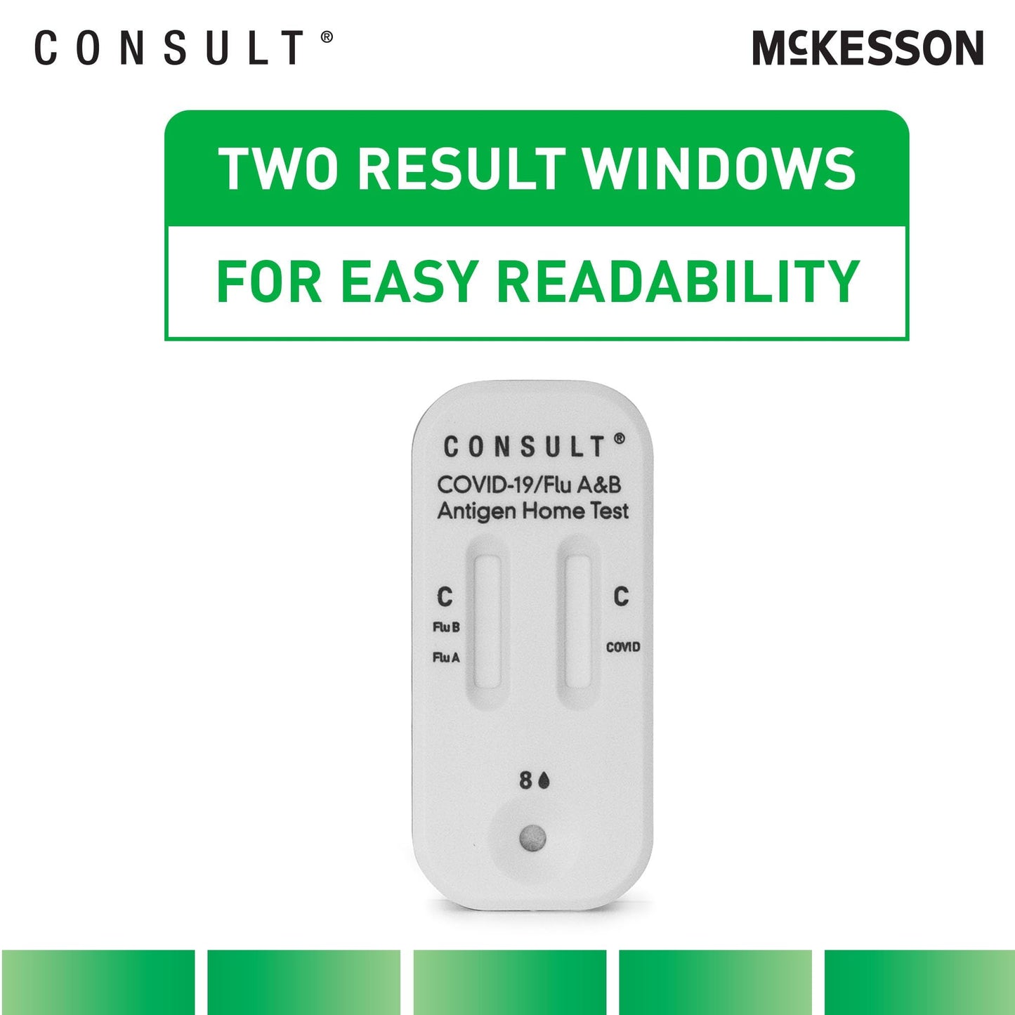 McKesson Consult COVID-19/Flu A & B Antigen At-Home Test Kit, Ages, 4 Tests
