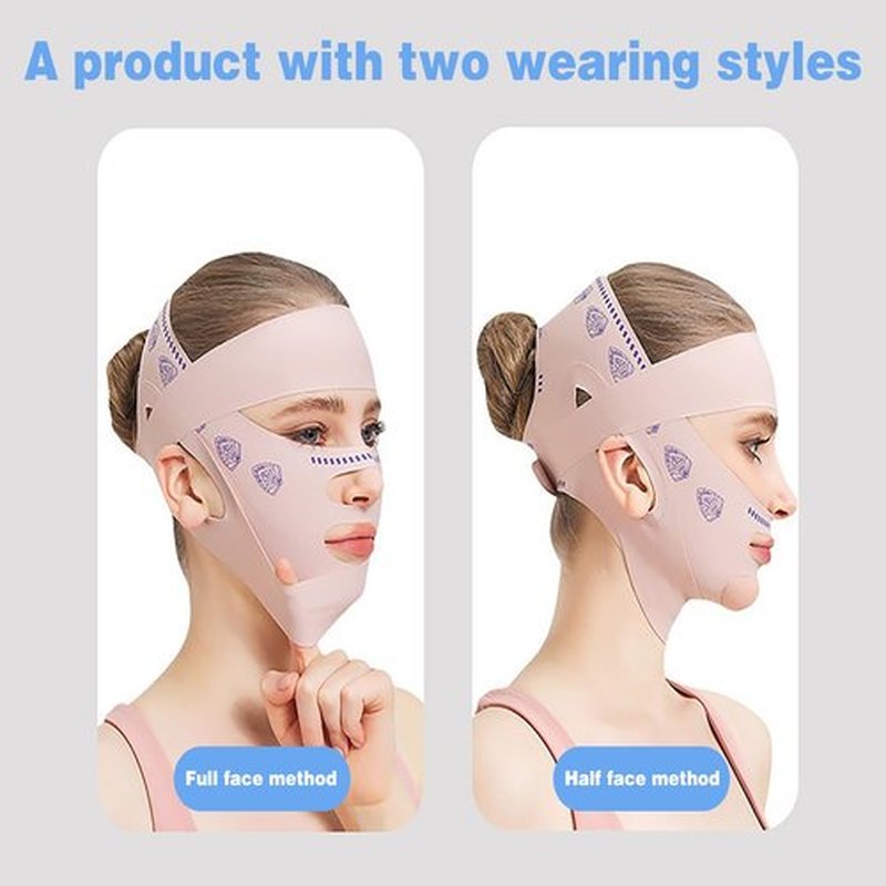 V-Line Lifting Chinstrap,Reusable V Line Lifting Mask with Chin Strap,Chin strap 23-27 Inches (Pink)