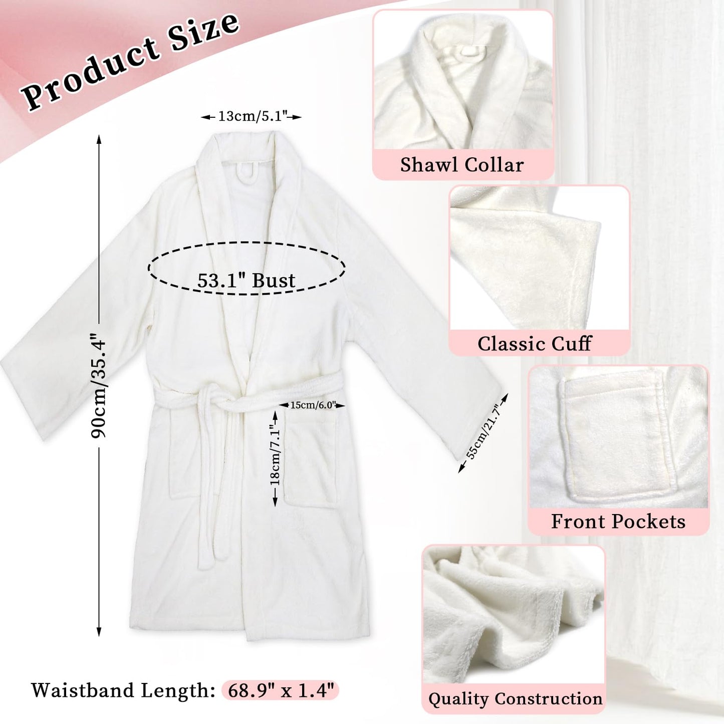 my novel things Birthday Gifts for Women, Bathrobe Set, Spa Robe and Slippers set with Scented Candle Self Care 7 Pack for Christmas Thanksgiven Valentine's Day Gift Unique for Her Mother Mom Girl