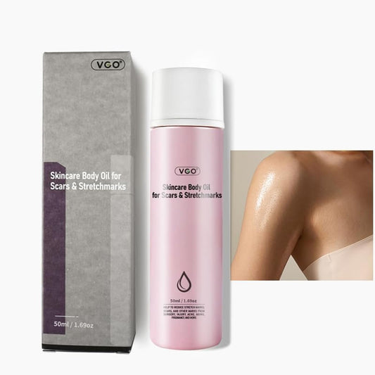 VGO Body Oil with Vitamin E, After Shower Body Oil For Smooth and Hydrated Skin, Non-Greasy & Fast Absorbing Lightweight Moisturizer for Scars & Stretch Marks, Hydrating for Dry Sensitive Skin