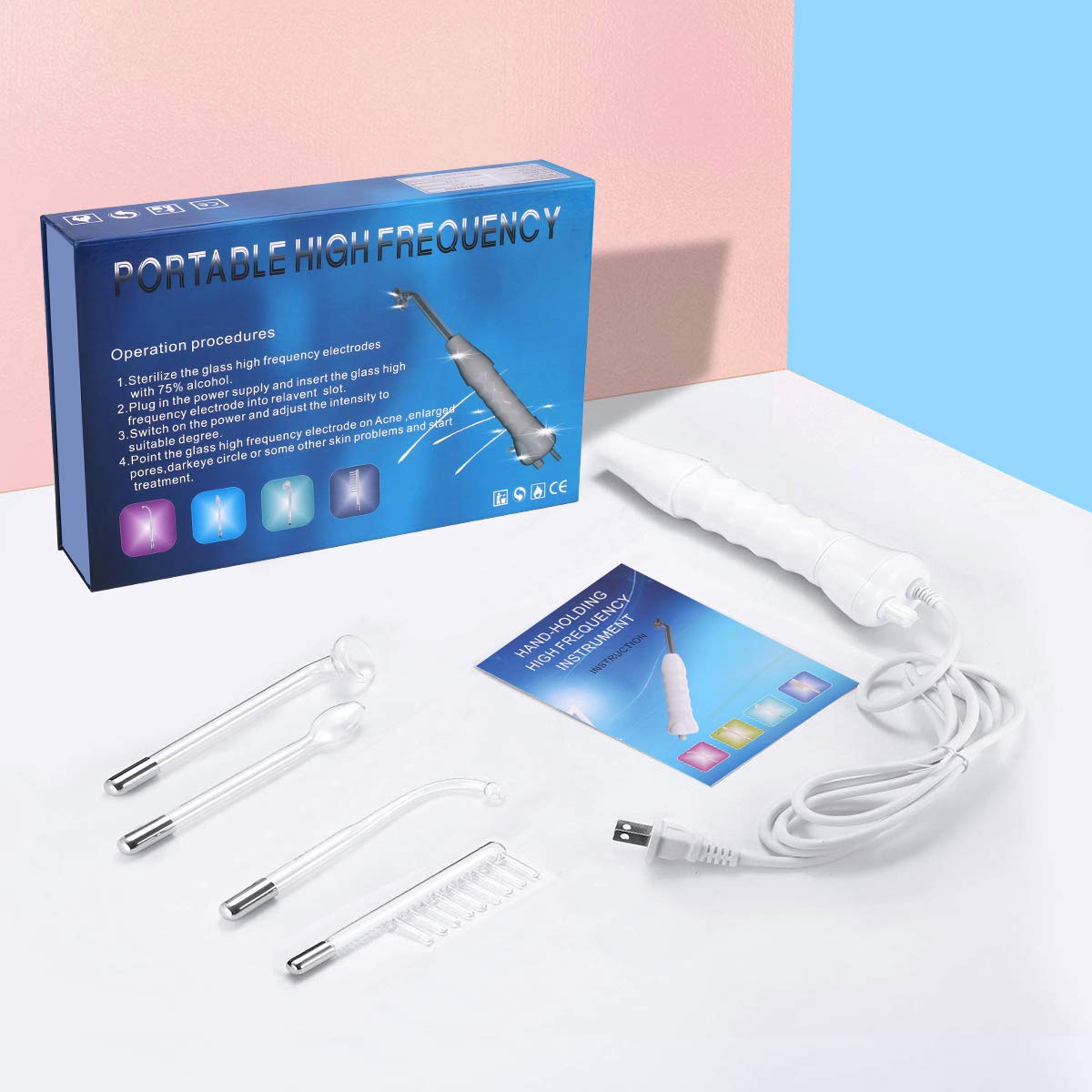 MYSWEETY High F Rrequncy Portable Handheld Facial Skin Care Wand Machine
