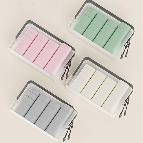 cirea Travel Bottles Set - TSA Approved Leak Proof Squeezable Containers for Toiletries, Conditioner, Shampoo, Lotion & Body Wash Accessories (white)