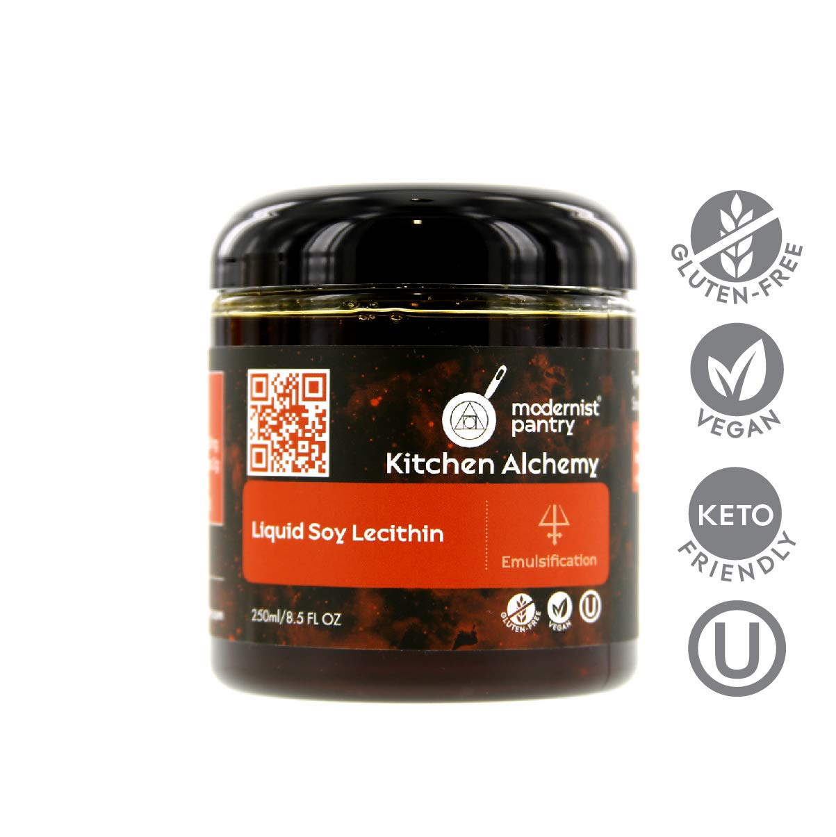 Pure Liquid Soy Lecithin Gluten-Free Vegan OU Kosher Certified - 250ml/8.5oz