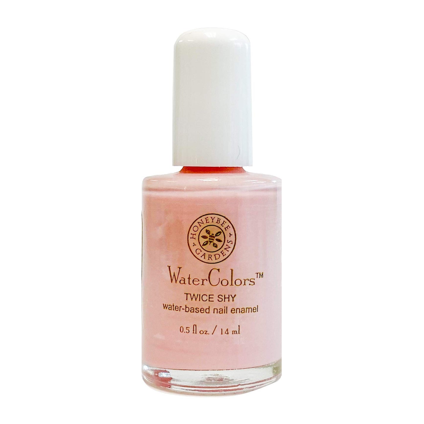 Honeybee Gardens Water-Based Nail Enamel, Twice Shy, Matte Nude Pale Pink, Eco-Friendly, Odorless & Vibrant Polish, 0.5 fl oz