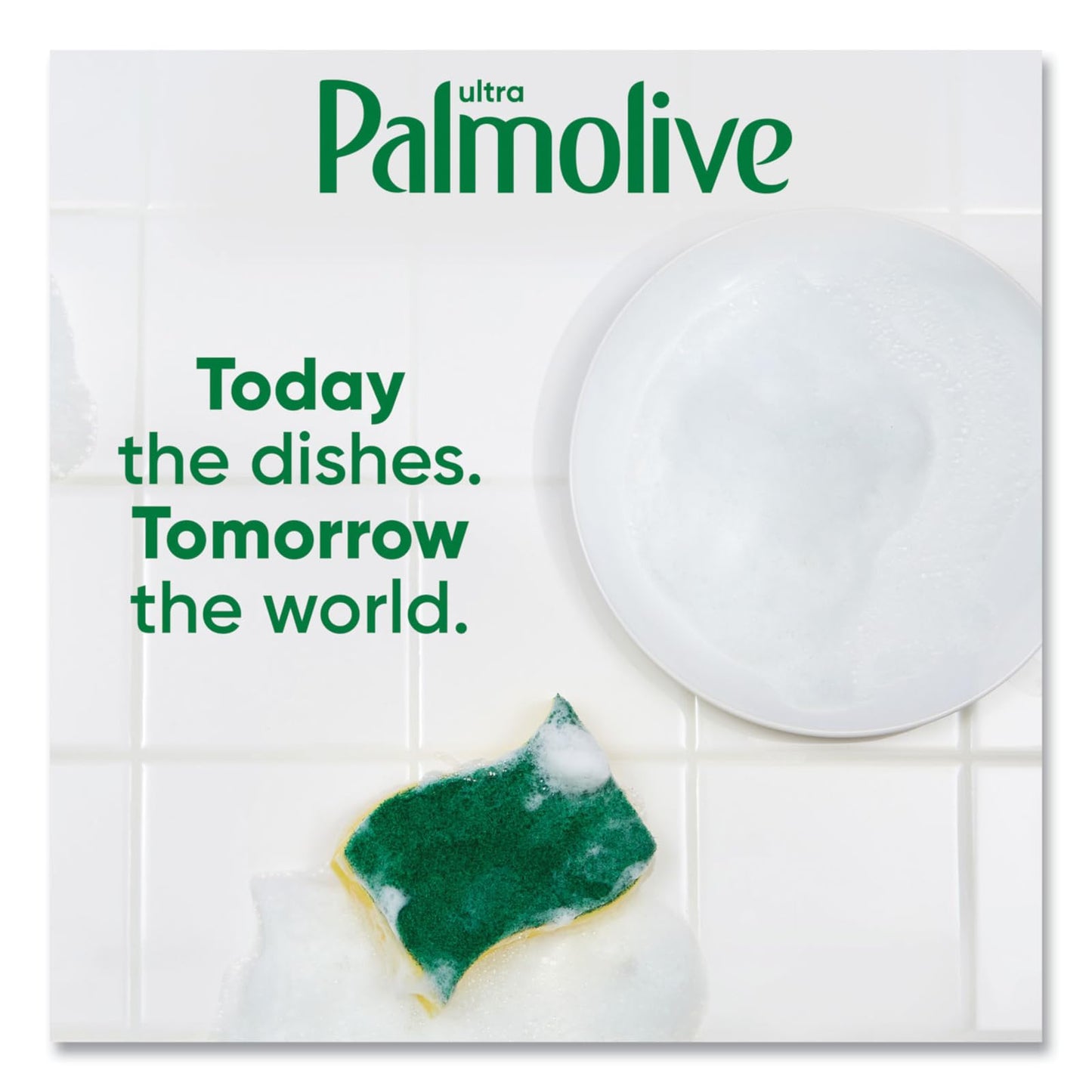 Ultra Palmolive Hypoallergenic Pure Clear Dish Soap, Unscented, 32.5 Fl Oz (Pack of 2) bundled with Heay Duty Scotch Brite Sponge