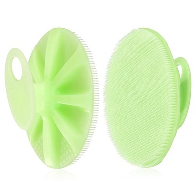 INNERNEED Food-Grade Soft Silicone Body Cleansing Brush Shower Scrubber, Gentle Exfoliating and Massage for All Kinds of Skin (Green)