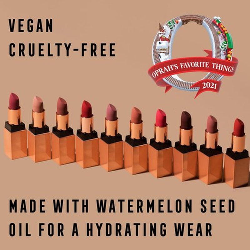 Bossy Cosmetics Vegan Lipstick Matte, Long Lasting, Hydrating Lip Stick with Vitamin E and Watermelon Seed Oil, Paraben and Cruelty Free (Confident - Plum Color)