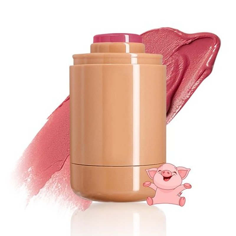 Pocket Blush Stick, 3-In-1 Natural Matte Blush Cream Blush Stick for Eyes, Cheeks & Lips, Blends Perfect for Skin Portable Multipurpose Long Lasting Waterproof and Sweatproof for Women (04)