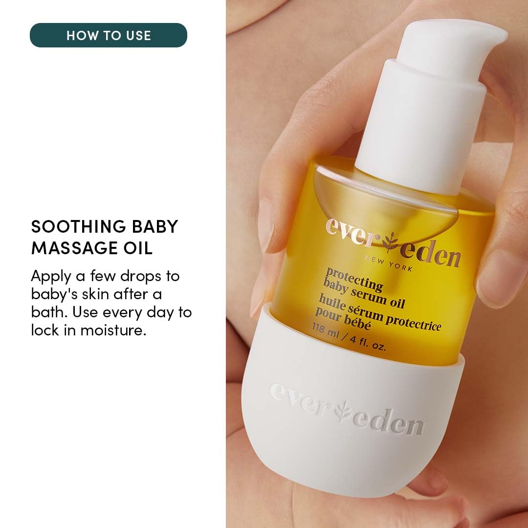 Evereden Protecting Baby Massage Oil, Fragrance-Free, EWG Verified