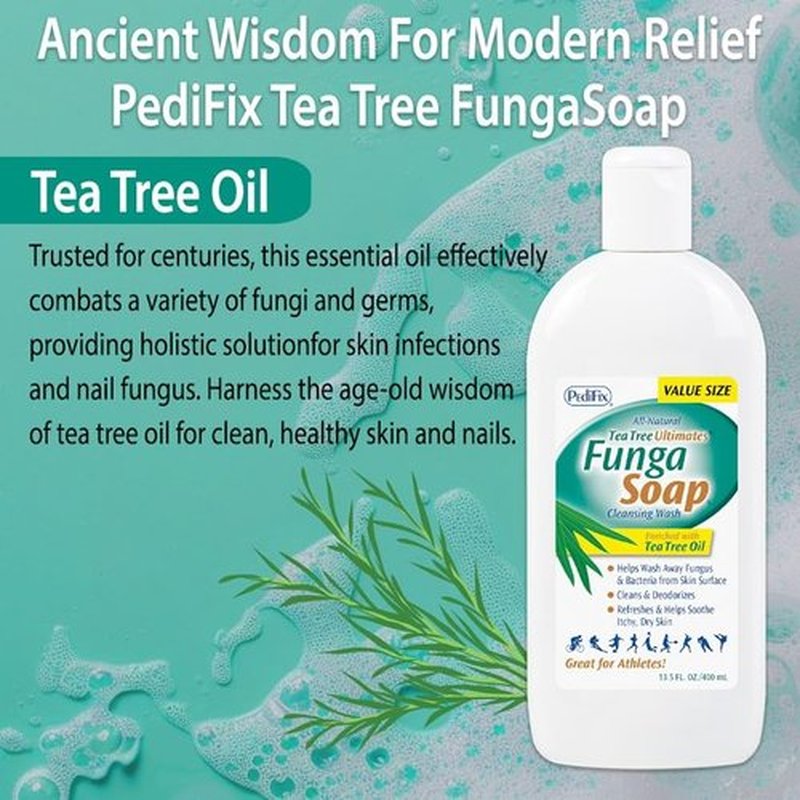 Pedifix FungaSoapLiquid with Tea Tree Oil, 6 oz.