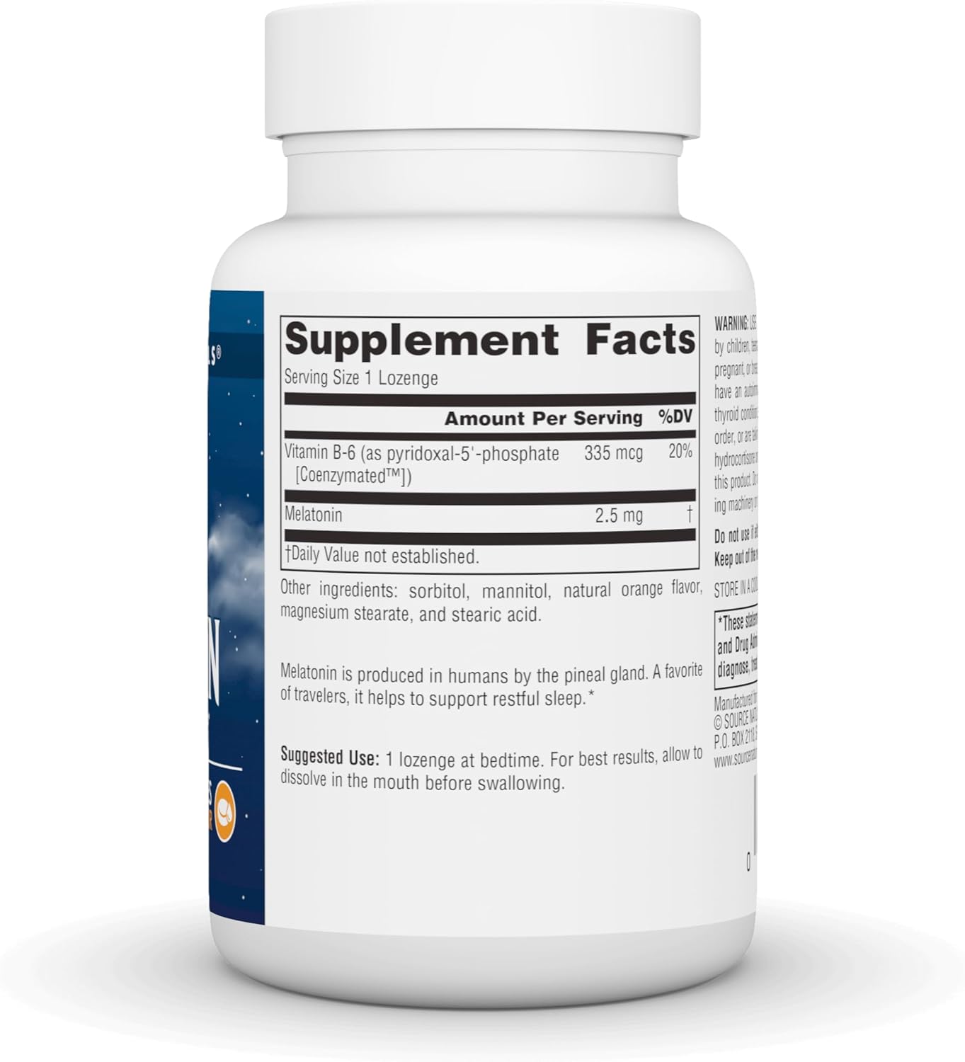 Melatonin 2.5 mg Lozenges - 240 Count Orange Flavor Sleep Aid