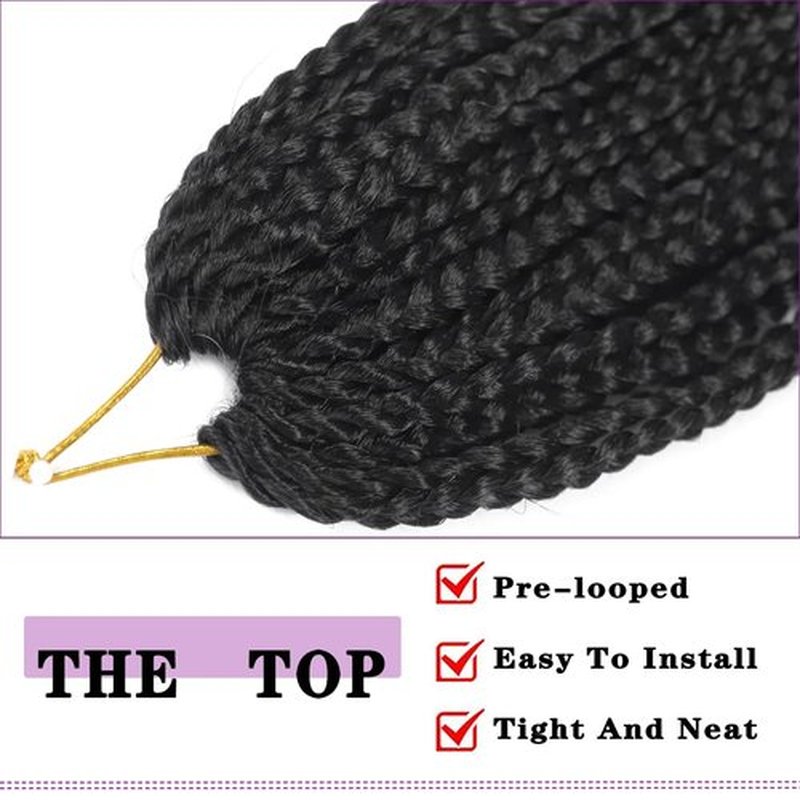 Crochet Box Braids Hair with Curly Ends 7 Packs Pre Looped Crochet Braids Goddess Box Braids Crochet Box Braid Hair (18inch,1B/27/613)