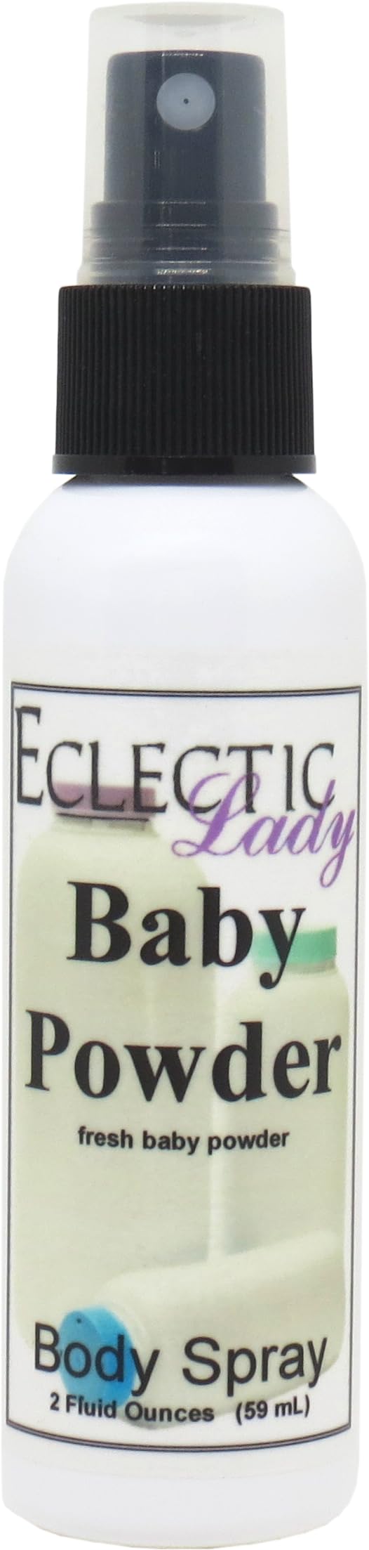 Eclectic Lady Baby Powder Body Spray, 2 ounces, Body Mist