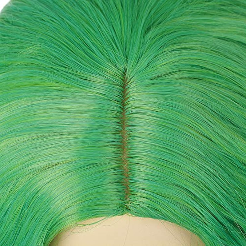 BERON Green Wigs for Women Short Curly Bob Wavy Wig Girls Ombre Green 14" Body Wave Shoulder Length Hair Wig Heat Resistant Synthetic Halloween Cosplay Daily Party Wigs
