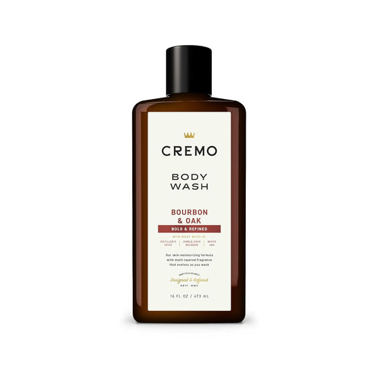 Cremo Body Wash for Men - Rich-Lathering Bourbon & Oak | 16 Fl Oz