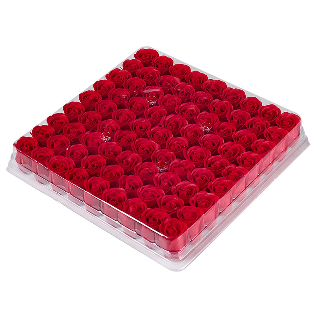 EUBUY 81PCS Bath Soap Rose Flower, Scented Soap Rose Petals Body for Valentine's Day, Wedding, Anniversary, Birthday, Petals Body Soaps in Gift Box