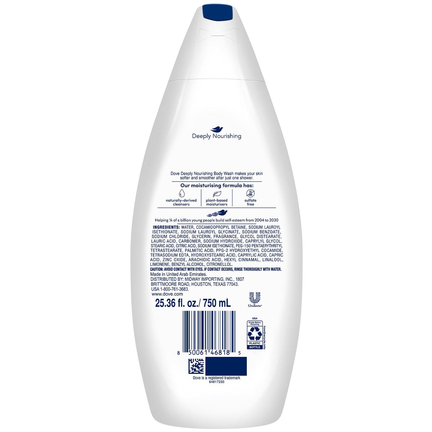 Dove Body Wash 3-Pack – Deeply Nourishing for Softer, Smoother Skin, 25.36 Fl Oz Ea