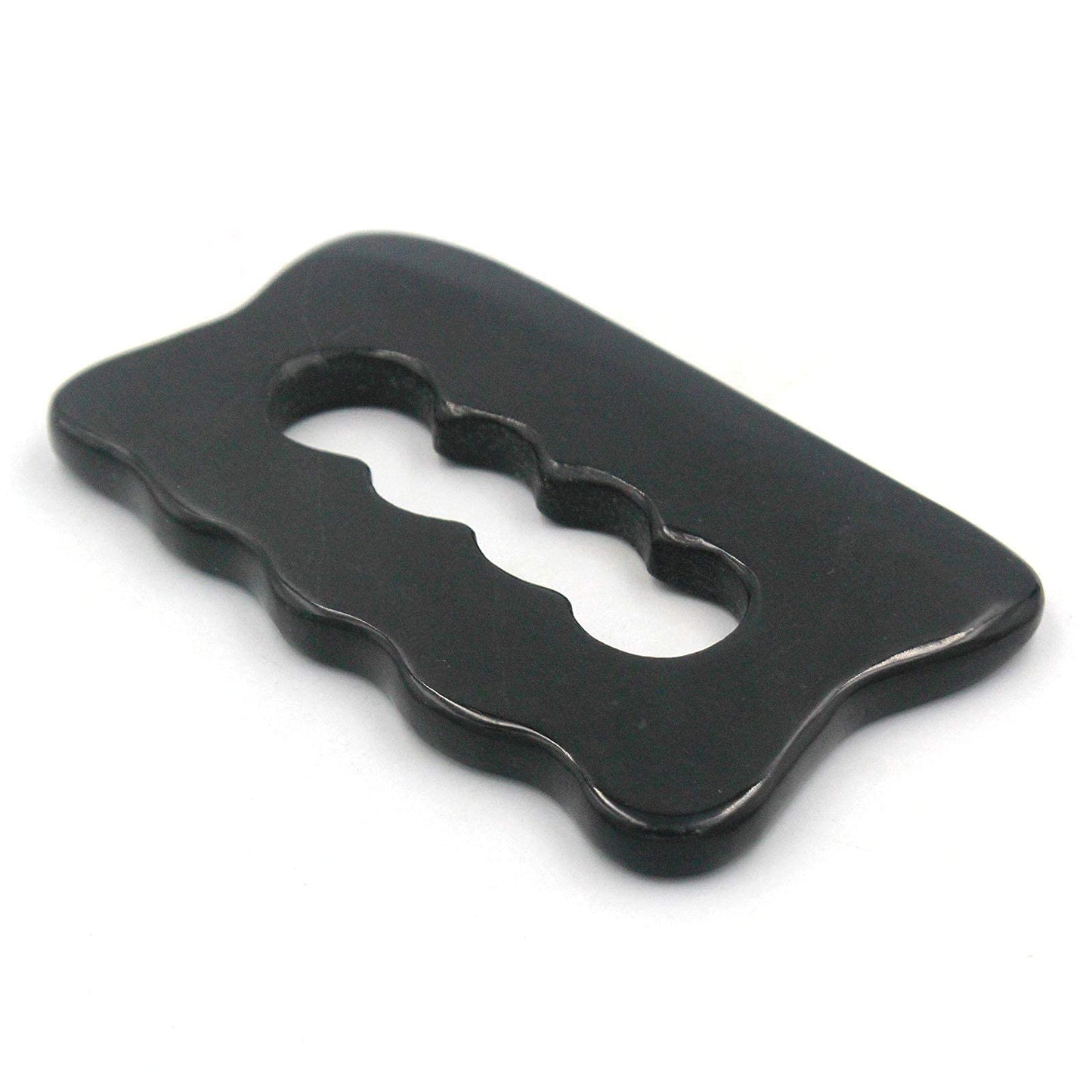 Gihunk Gua Sha Massage Tool, Bian Stone Gua Sha Tool Gua Sha Stone for Soft Tissue Scraping, Used for Back, Legs, Arms, Neck,Shoulder(Black)