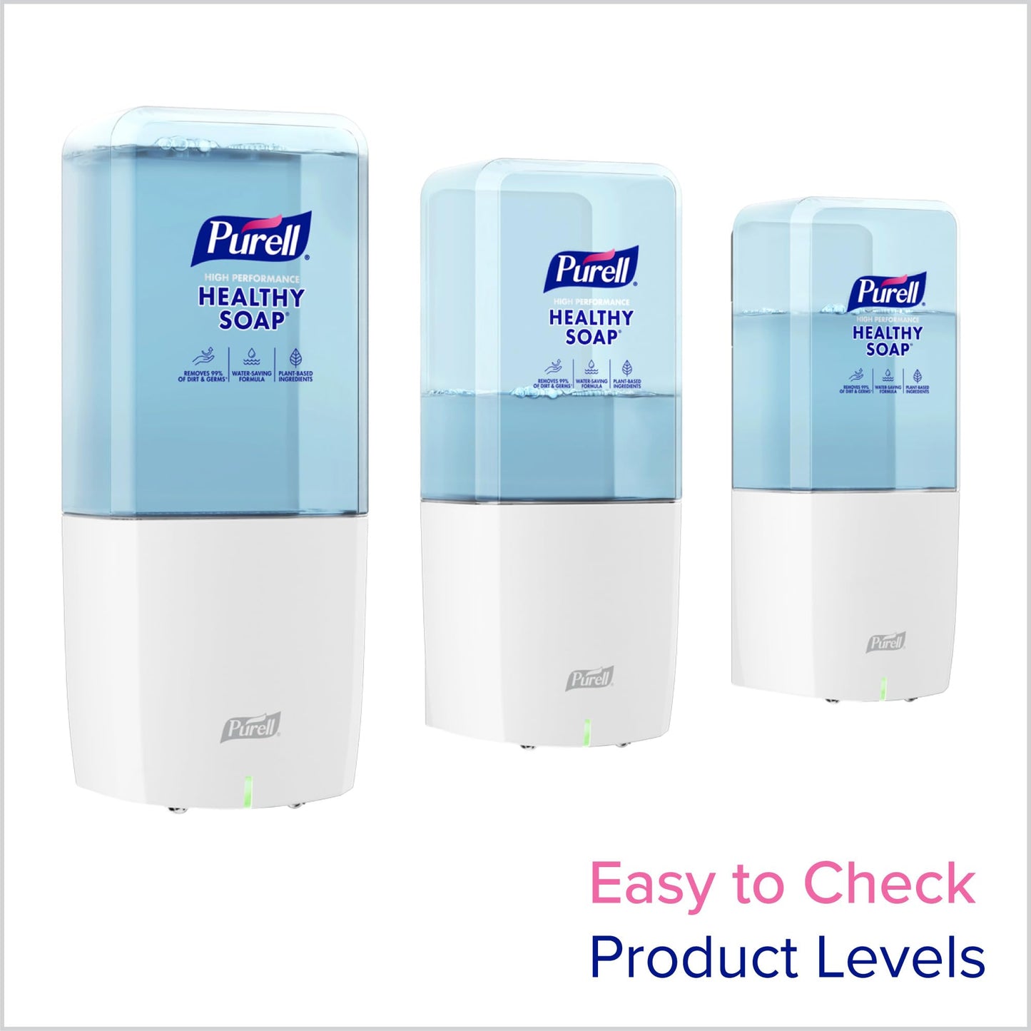 PURELL ES10 Automatic Hand Soap Dispenser, White, for 1200 mL PURELL ES10 Hand Soap Refills (Pack of 1 Dispenser, Refills Sold Separately) - 8330-E1