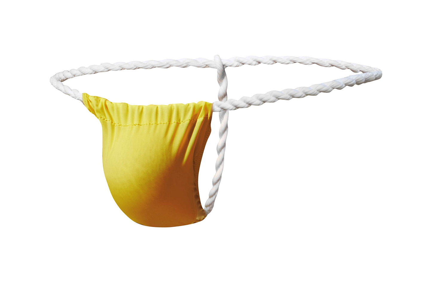 Newsywell Men's G String Bikinis Thong Low Rise Minimalist Pouch Briefs Underwear Yellow XX-Large