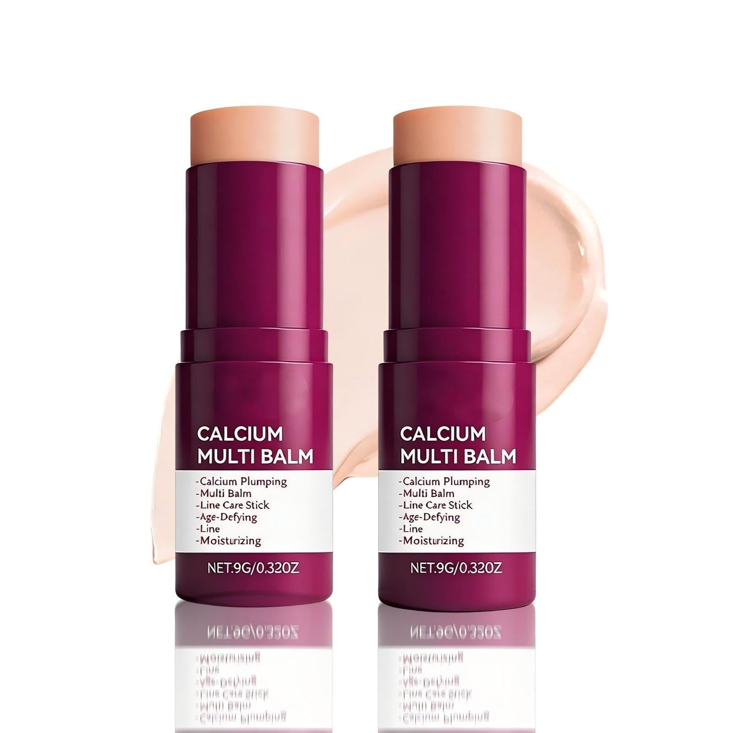 BOWOKI Calcium Multi Balm Stick 2PCS, Collagen Moisturizing Stick, Collagen Moisturing, Anti-aging, Wrinkle Core Stick, Sagging, Hydrating, Firming Skin, Suitable for Eyes, Neck, Face
