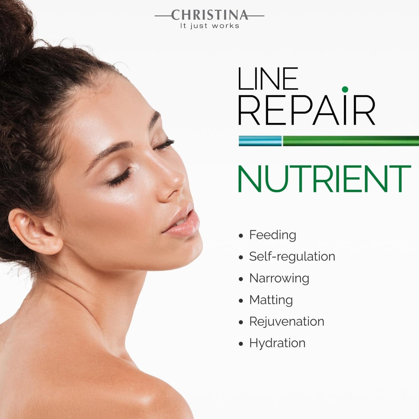 Christina Line Repair Nutrient Niacinamide Night Cream - 60ml - Vitamin B3, Plankton Algae, Glycolic and Circumin Night Moisturizer for Face - Repairing and Nourishing