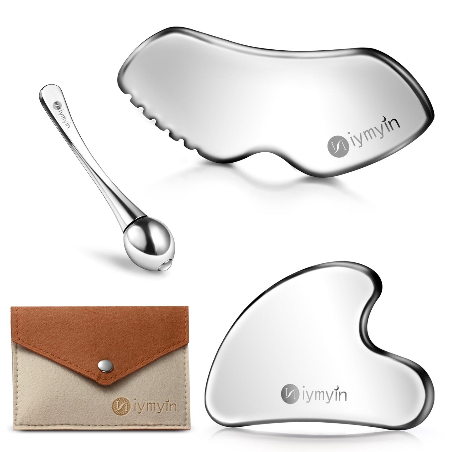 Niymyin 304 Stainless Steel Gua Sha Tool Facial Lift Jawline Gift for her