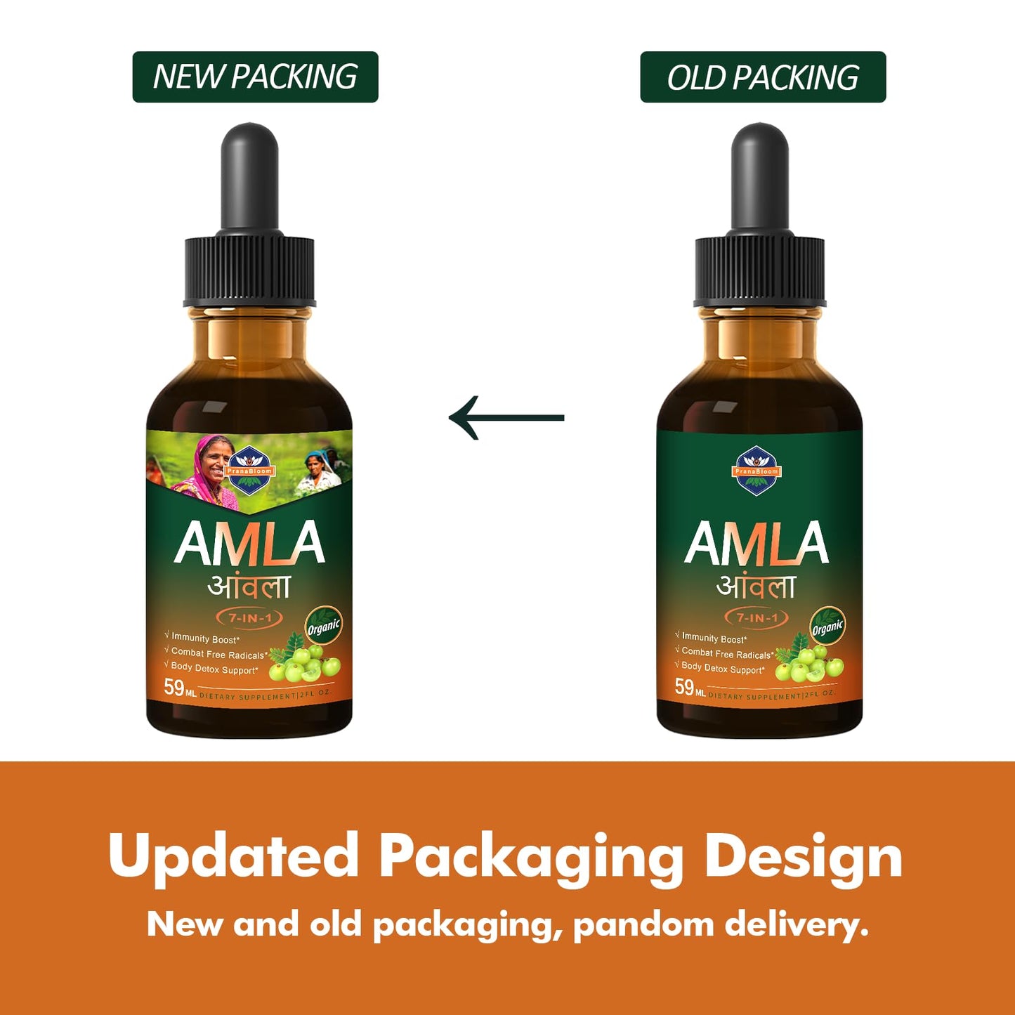 PranaBloom Amla Extract Drops 2oz for Immune Support, Fast-Absorbing Liquid Alternative to Capsules & Powder, Indian Gooseberry Fruit Natural Vitamin C Supplement for Liver & Gut Detox with Elderberry