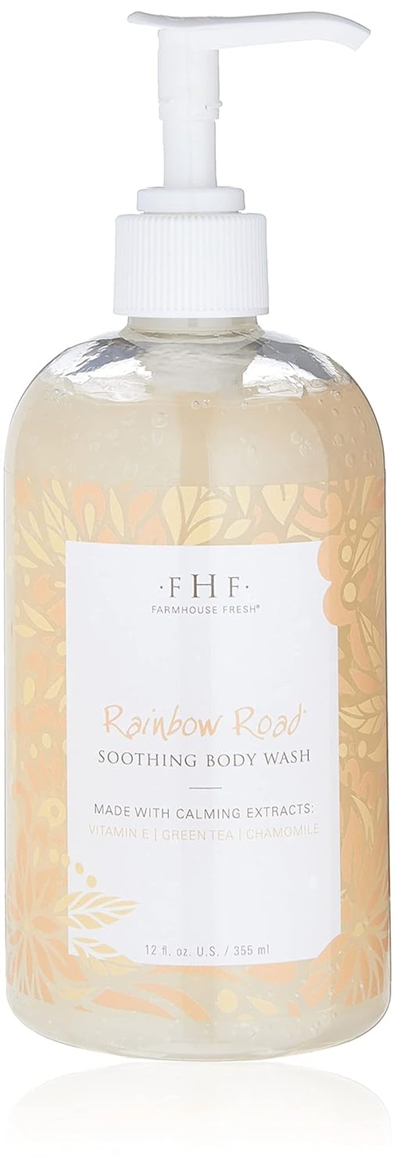 FarmHouse Fresh Rainbow Road Body Wash - Hydrating Soothing Formula with Vitamin E & Green Tea | 12 oz for Sensitive Skin