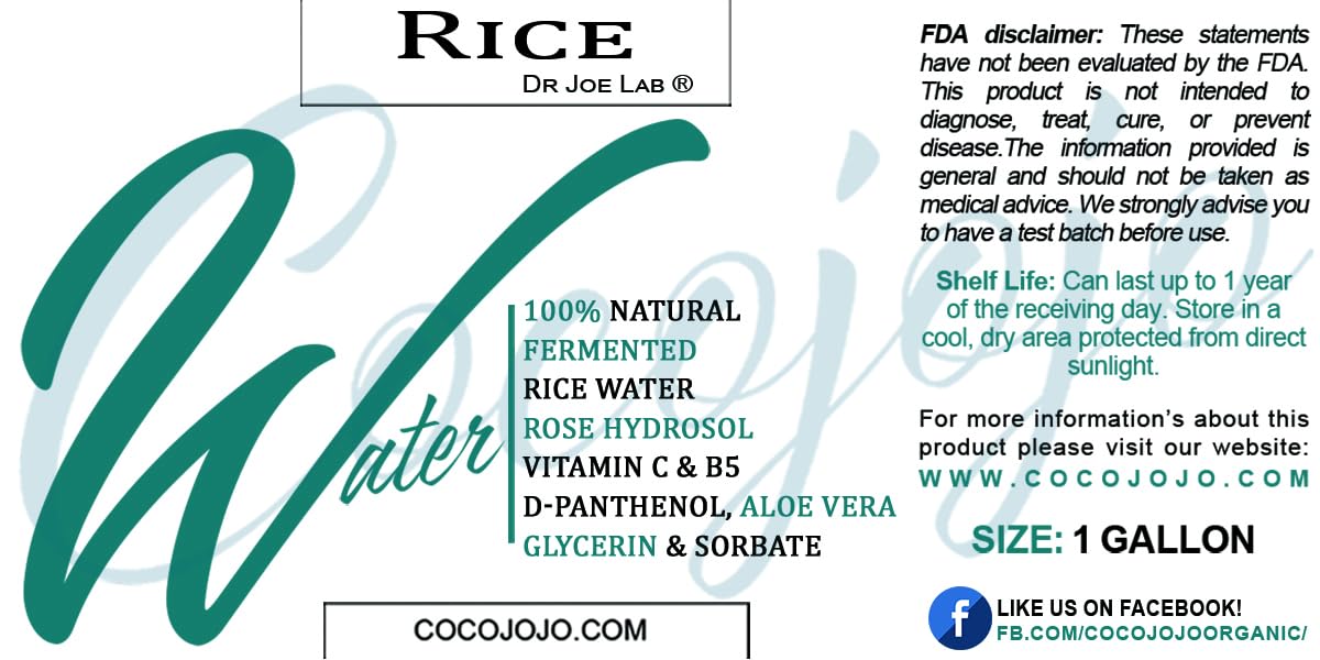 Dr Joe Lab Rice Water Growth Mix, Nourishing Toner with Rose Hydrosol, Aloe Vera Face and Scalp Essence, Rice Extract, Pro Vitamin B5, Oily Skin, Alcohol-Free Spray (128 oz)