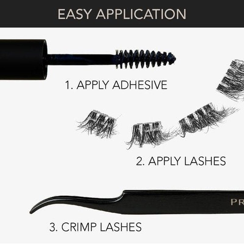 Pro Lash Volume Wispy No. 10-3 Sets | Professionally Styled - Soft and Natural Look Eyelashes with ProLock Adhesive System
