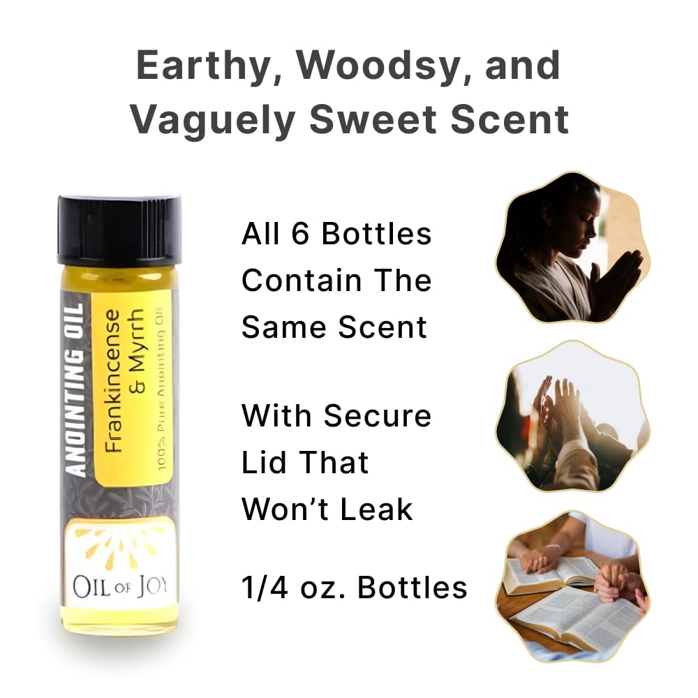 Swanson Christian Products Anointing Oil - Frankincense and Myrrh - 1/4 Ounce - Package of 6