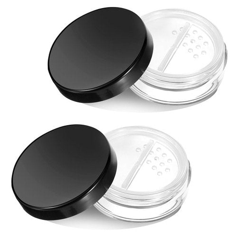 2Pcs Travel Powder Container 10ml/0.34oz Empty Makeup Powder Container with Rotatable Sifter for Women，Face Powder Compact Diy Empty Small Powder Container