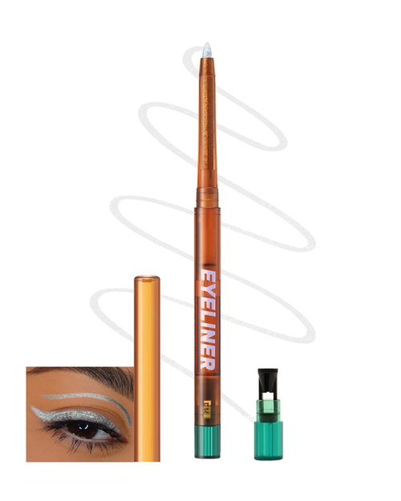 Metallic Multichrome Eyeliner Gel Pencil, Shimmer Glitter White Eye Liner Pencils, Waterproof Smudge-Proof Longwear, Multi-Use Sharpenable Colored Eyeliner Eyeshadow Makeup Pen, Delineador De Ojos-05